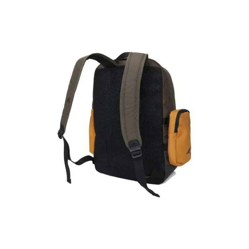 Adidas Polyester Laptop Backpack Regular Unisex Dark Gray Olive Green-2