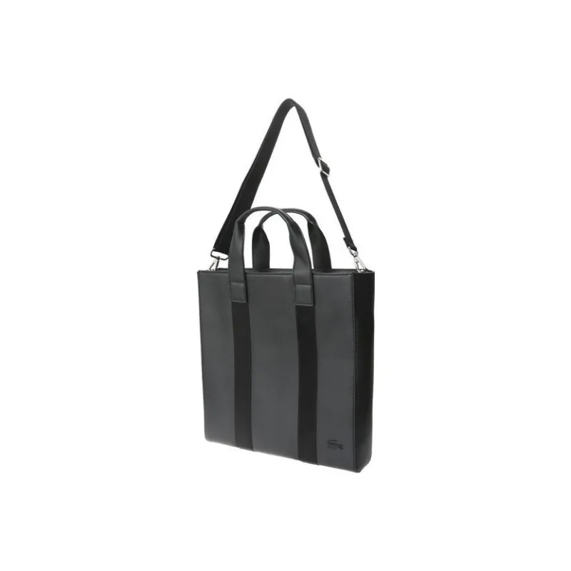LACOSTE Crocodile Logo Handbag Regular Men's Black-0
