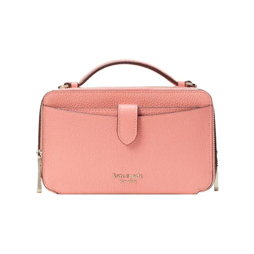 Kate Spade Hudson Litchi Grain Leather Camera Bag Handbag Shoulder Bag Crossbody Bag Small Size Women's Pink