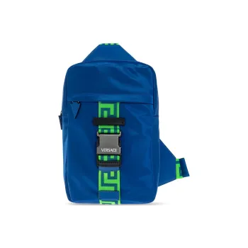 VERSACE Polyamide Shoulder Bag, Sling Bag Regular Men's Neon Green/Black