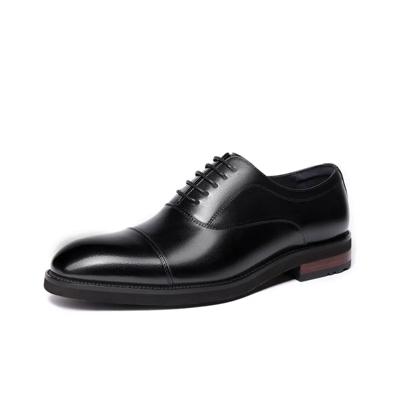 LAORENTOU Dress Shoes Men Low Top Black/Brown-1