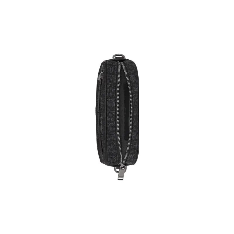 DIOR Oblique Print Grain Cow Leather Shoulder Bag, Crossbody Bag Mini Men's Black-3