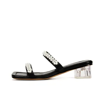 LESELE Slide Slippers Women's Black/Beige