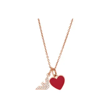 EMPORIO ARMANI Stainless Steel Necklaces Women's Rose Gold
