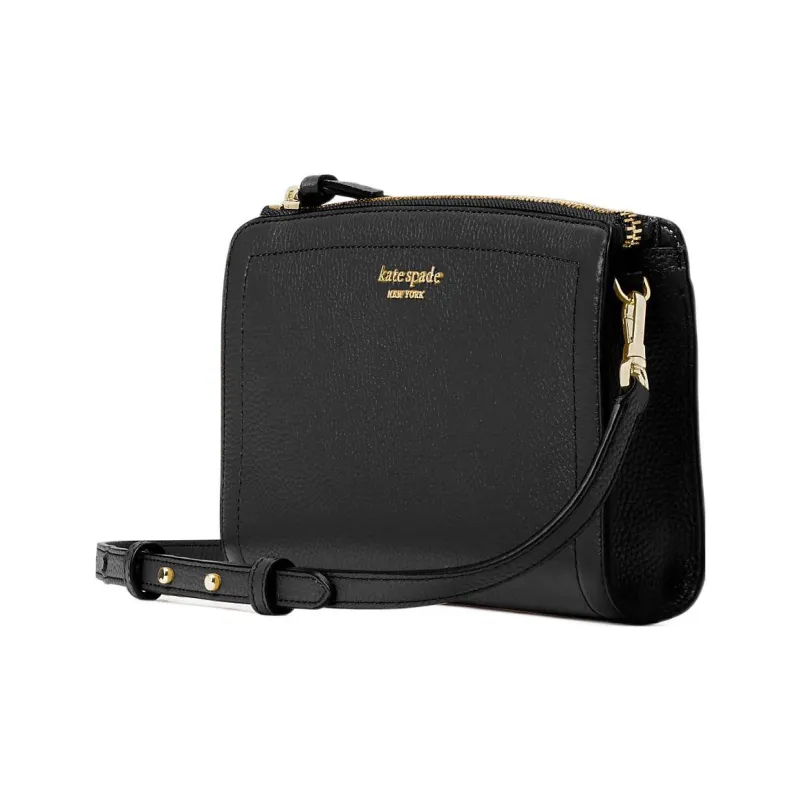 Kate Spade Knott Litchi Grain Leather Envelope Bag, Shoulder Bag, Crossbody Bag Trumpets Women's Black-1