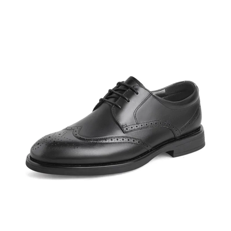 TATA Dress Shoes Men Low Top Black/Coffee-1