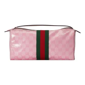 GUCCI Canvas Bag Clutch Storage Bag Women's Pink