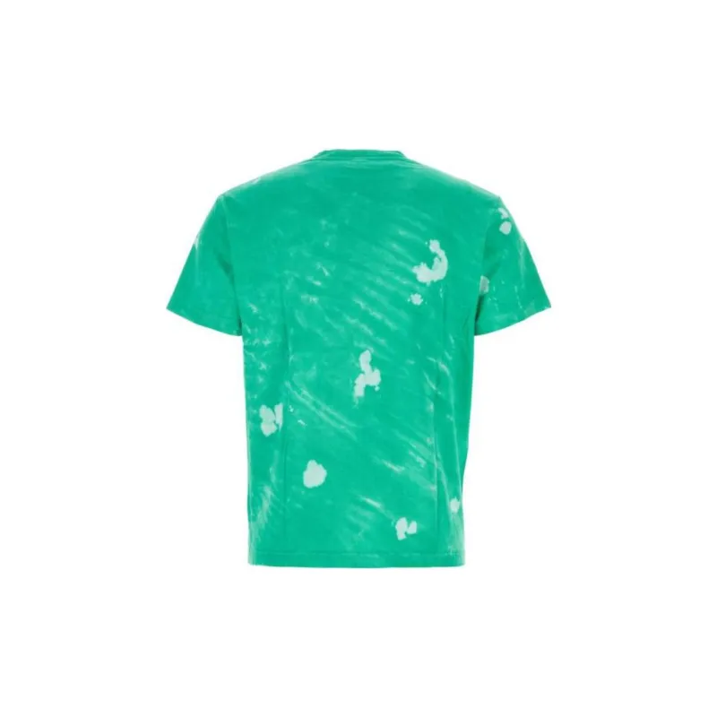 SPORTY & RICH Logo Printed Tie Dyed T Shirt-1