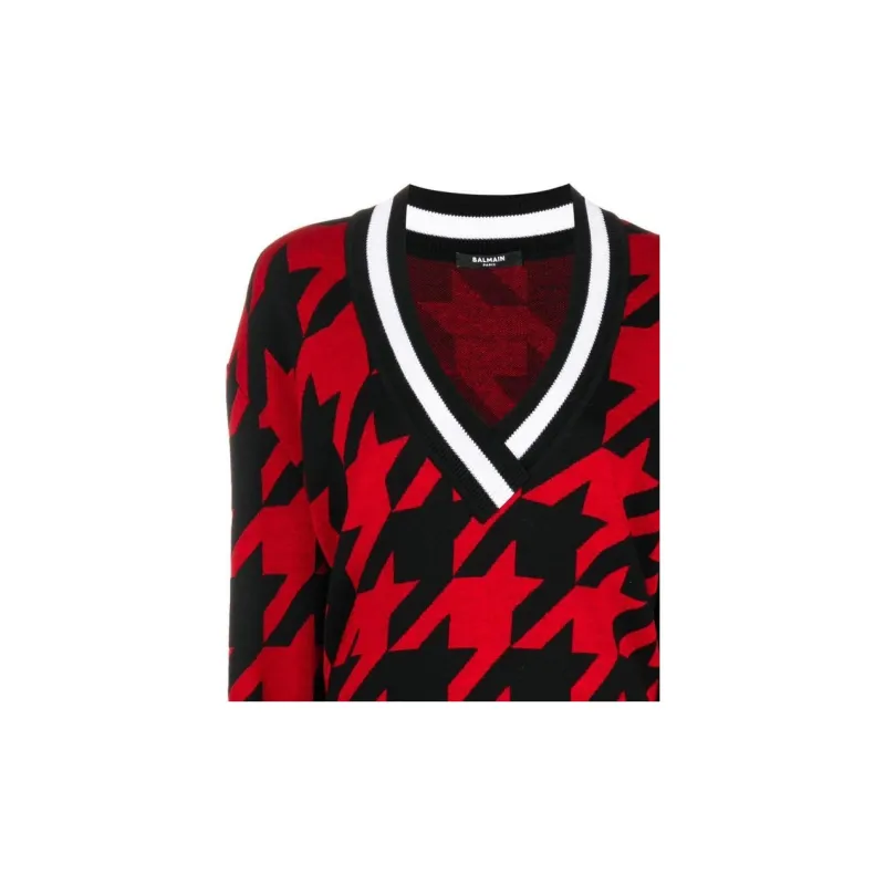 BALMAIN FW22 Sweater Women's Red-6