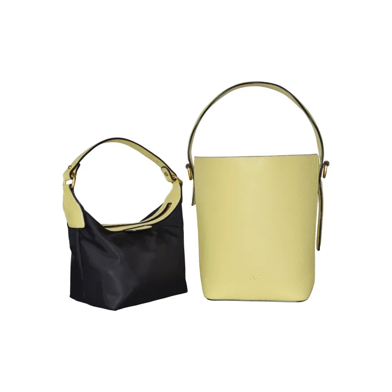CAVANA Calfskin Shoulder Bag Crossbody Bag Handbag Women's Chick Yellow-4
