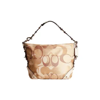 COACH Carly Optical Signature Fabric Tote Bag Shopping Bag Handbag Shoulder Bag Large Size Women's Khaki Monogram