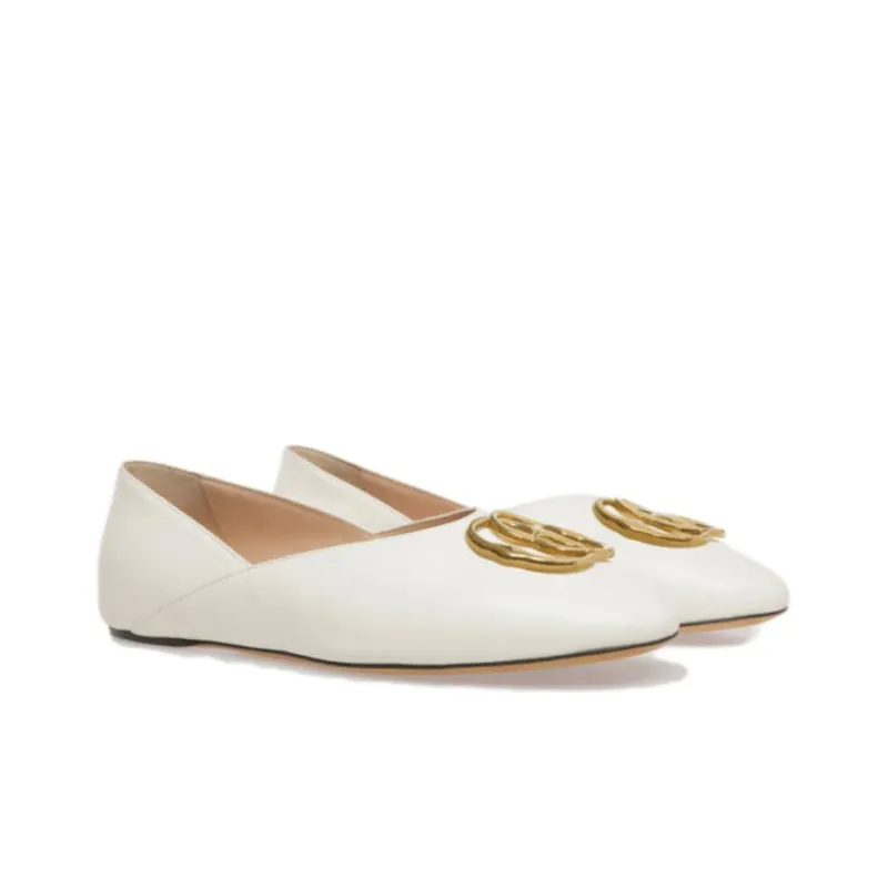 BALLY Gerry Leather Ballerina Shoes-1