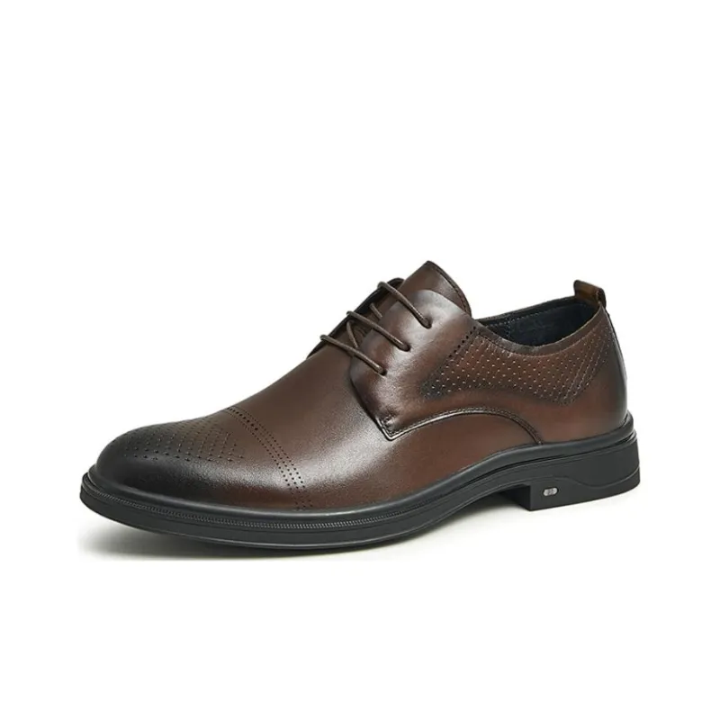 TATA Dress Shoes Men Low Top Black/Brown-6