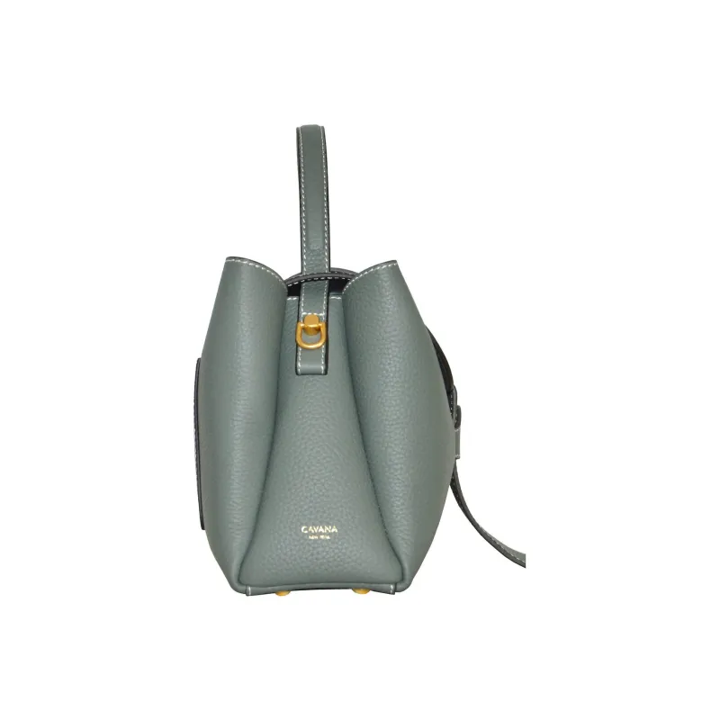 CAVANA Calfskin Boston Bag Shoulder Bag Crossbody Bag Handbag Women's Almond Green-1
