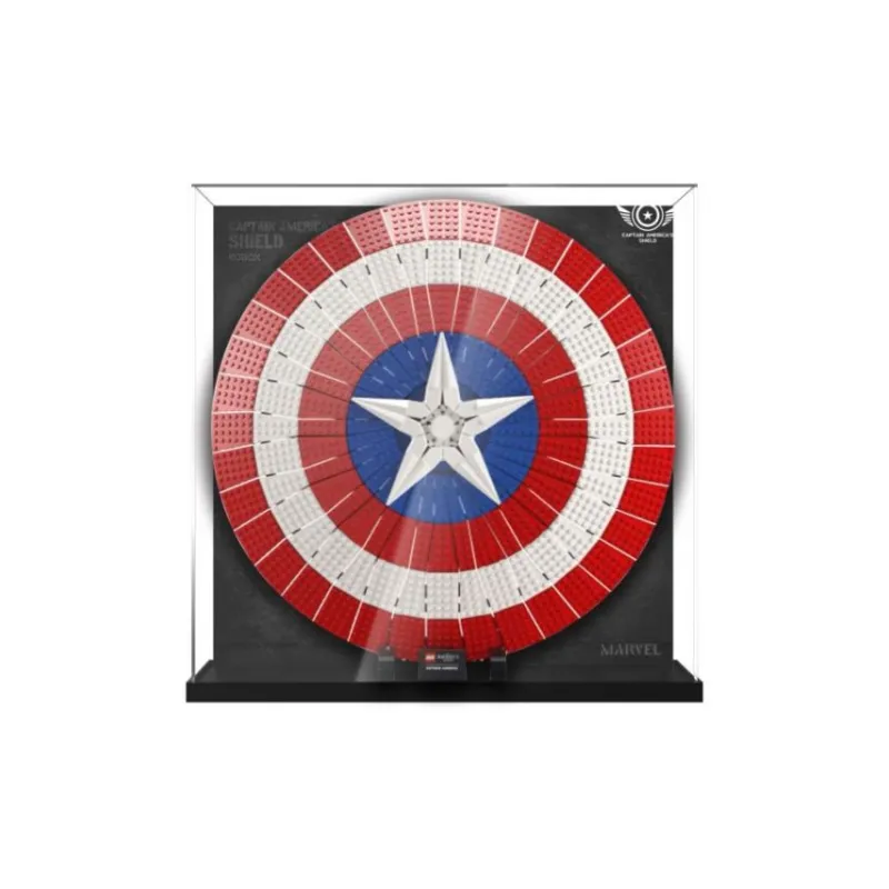 KGBOX Captain America Shield Acrylic Spray Painting Display Case Dust Cover Storage Box Model Accessories-1
