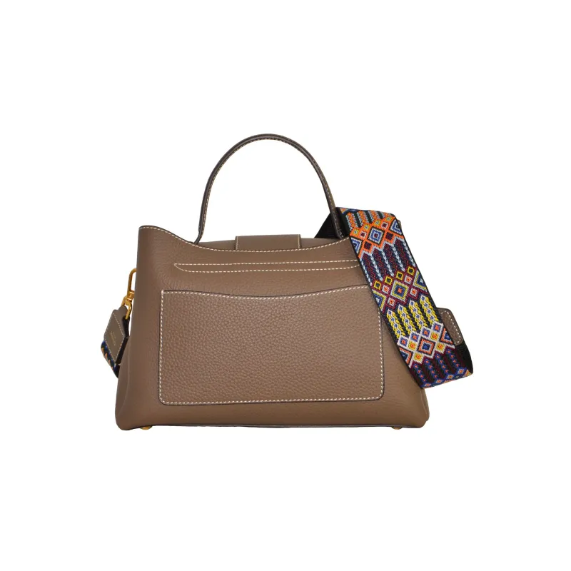 CAVANA Calfskin Shoulder Bag Crossbody Bag Handbag Women's Brown-3