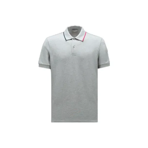 Moncler Polo Shirts Men Gray