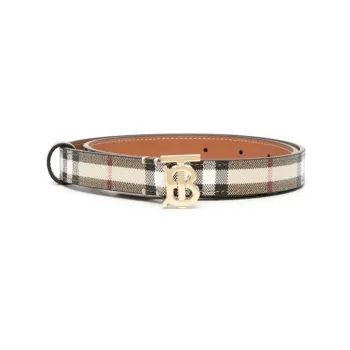 Burberry Logo Styling Smooth Buckle Leather Belts Women's Multicolor