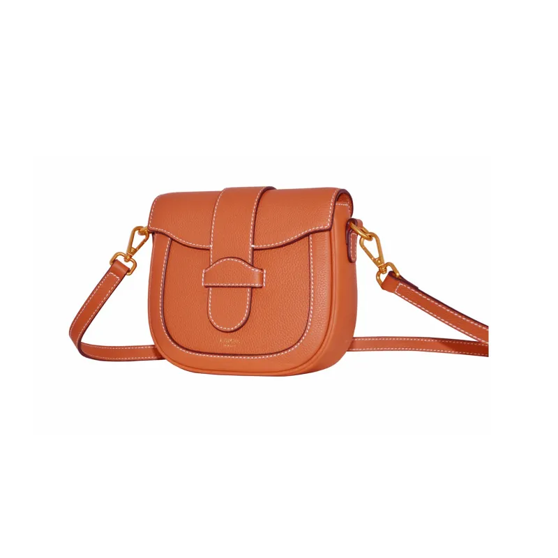 CAVANA Calfskin Saddle Bag Shoulder Bag Crossbody Bag Women's Golden Tawny-1