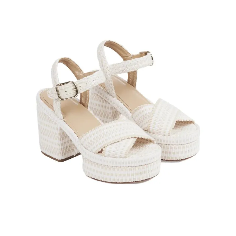 Chloe Odina One Strap Sandals Women's White-3