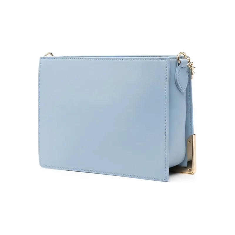 LOVE MOSCHINO Calfskin Crossbody Bag Shoulder Bag Women's Blue-2