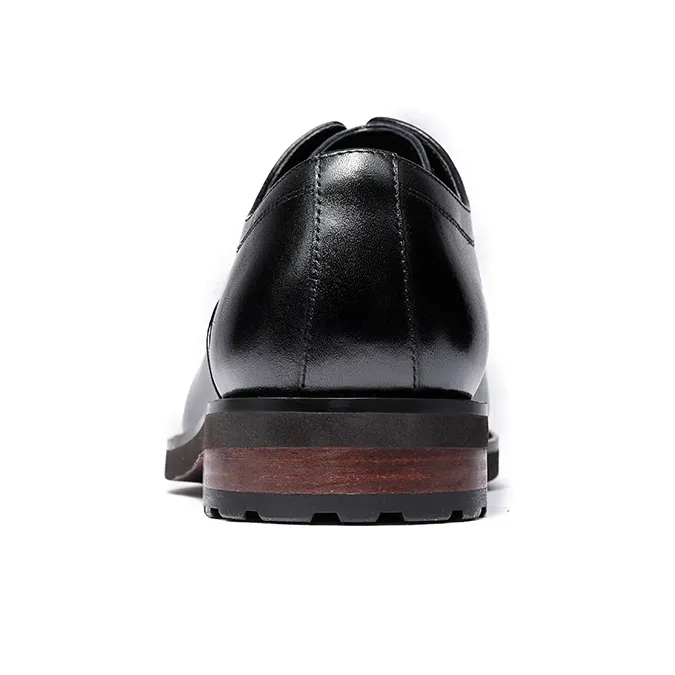 LAORENTOU Dress Shoes Men Low Top Black/Brown-3