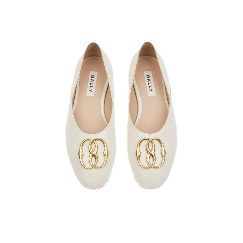 BALLY Gerry Leather Ballerina Shoes-2