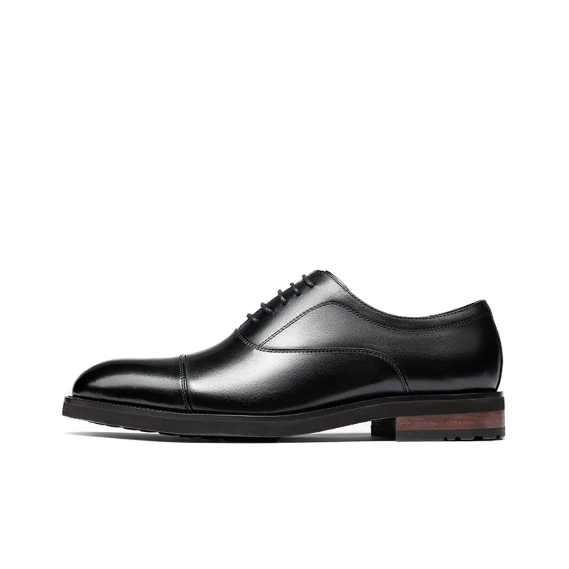 LAORENTOU Dress Shoes Men Low Top Black/Brown-0