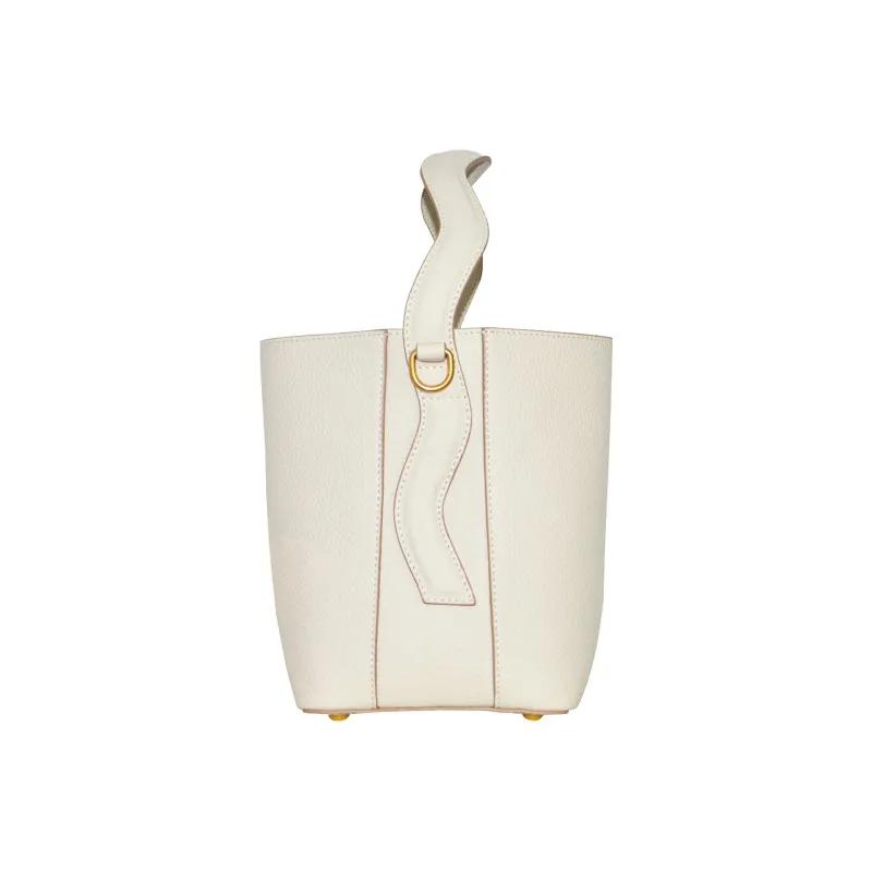 CAVANA Calfskin Shoulder Bag Crossbody Bag Handbag Women's White-2