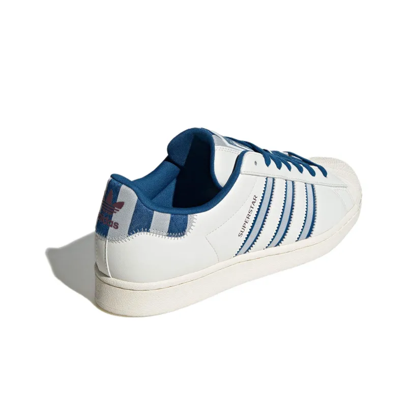 adidas originals Superstar White Blue-3