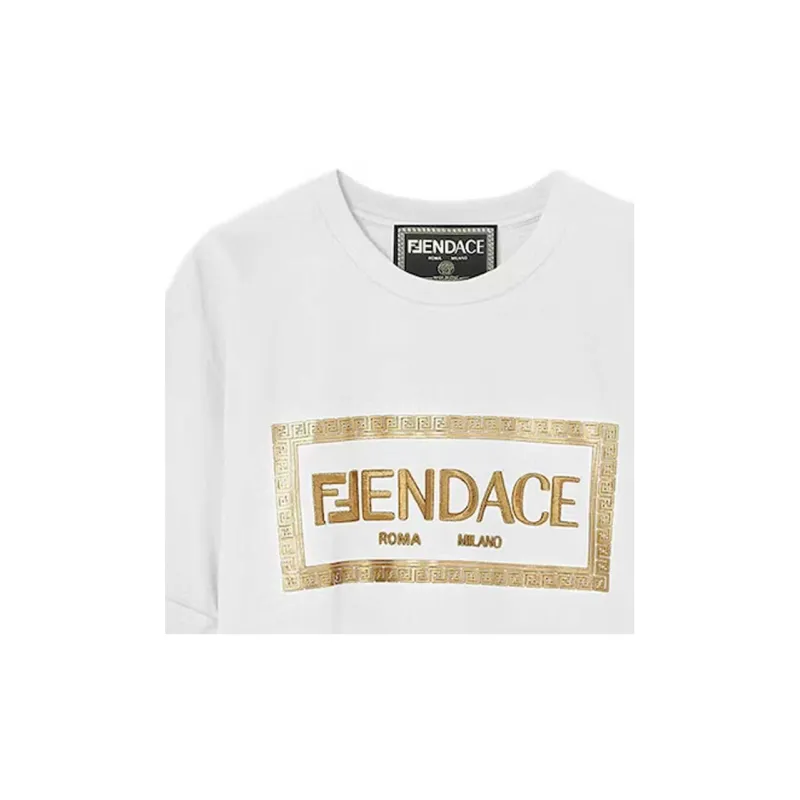 Fendi X VERSACE T-Shirts Women's White-3
