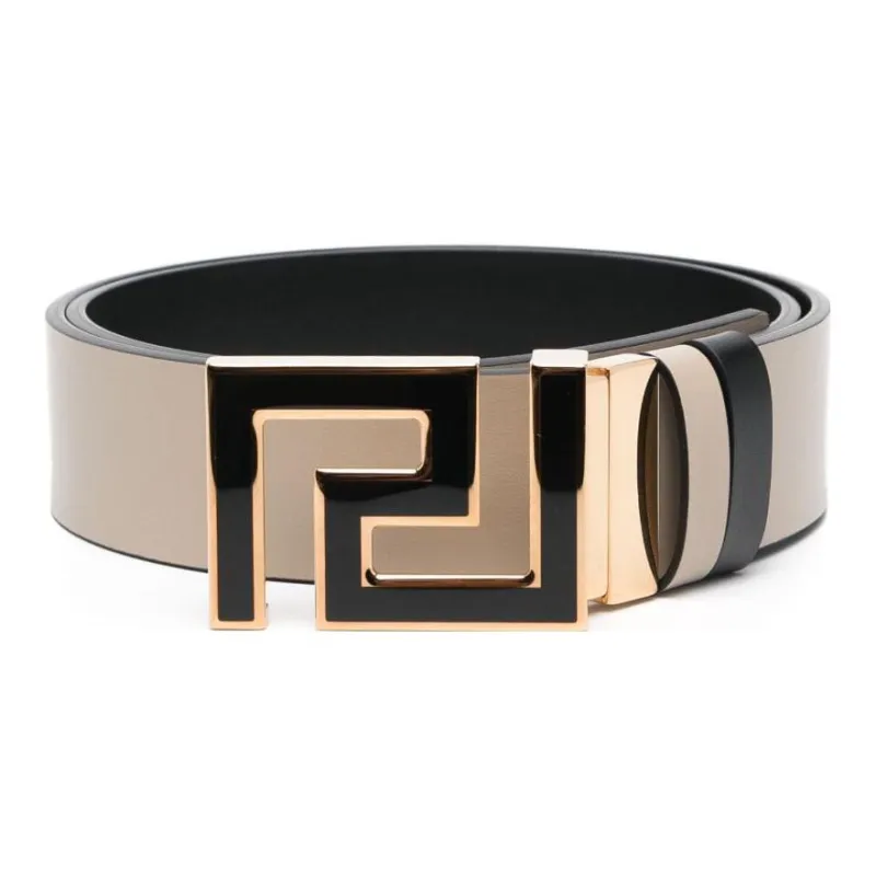 VERSACE Greca Reversible Leather Belt-0