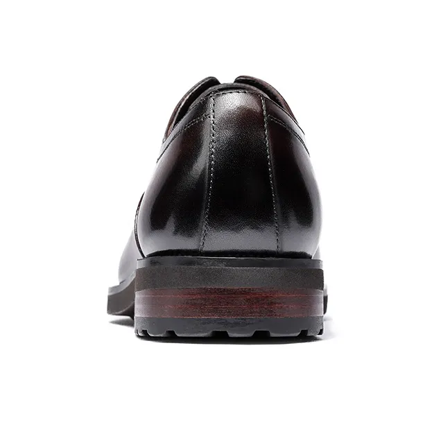 LAORENTOU Dress Shoes Men Low Top Black/Brown-8