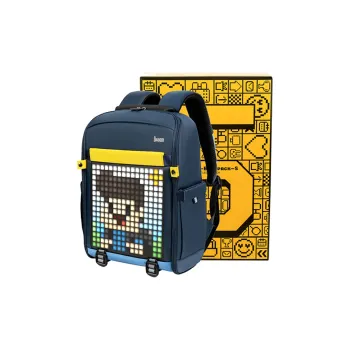 Divoom Nylon Fabric Large Capacity Versatile Pixel Backpack Medium Size Unisex Blue