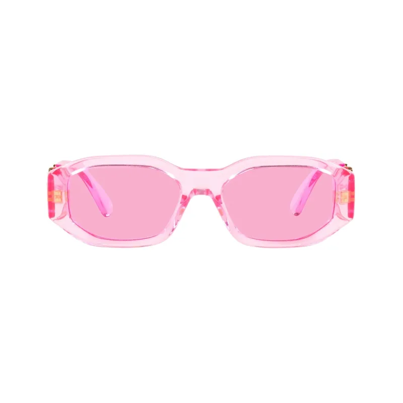 VERSACE Acetate Irregular Shape Sunglasses Kids' Pink-1