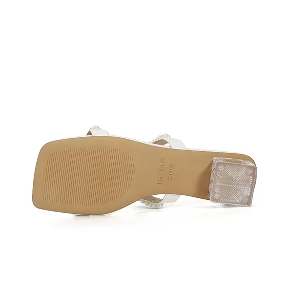 LESELE Slide Slippers Women's Black/Beige-9