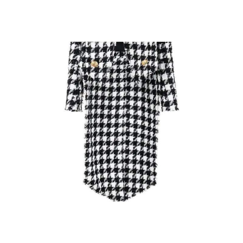 BALMAIN Coats Women's Black/White-2