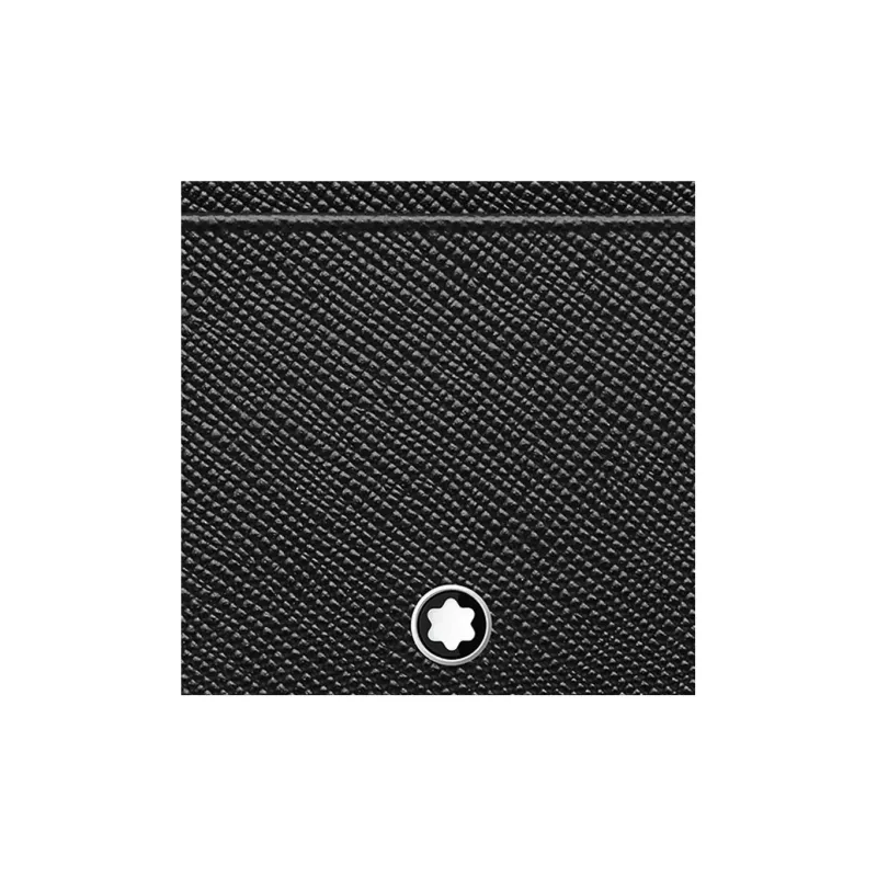 MONTBLANC Full-grain Calf Leather Round Ball Pen Card Holder Set Regular Men's Black-1