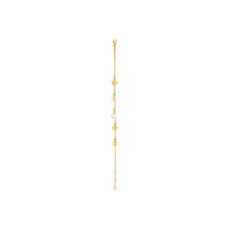 CELINE Brass, Resin, Pearl Bracelets Women's Gold-1