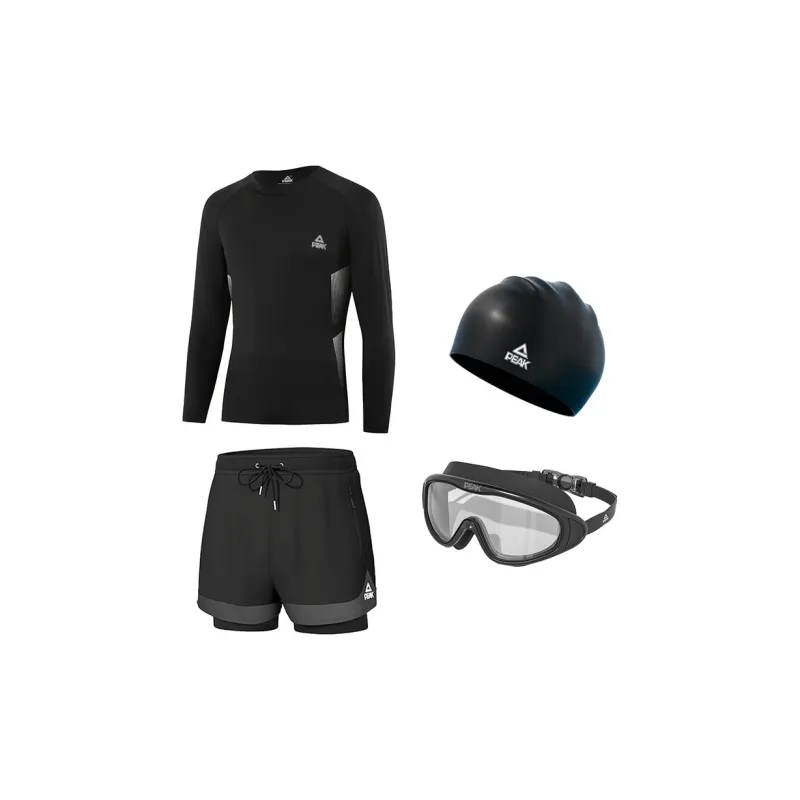 PEAK Swimming Sets Polyester Pool Men's Black Gray Color-3