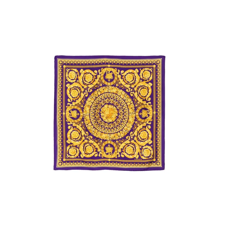 VERSACE Silk Scarves Women's Purple-0