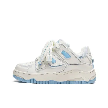 MQMS Dream Fresh Series Skateboard Shoes Unisex Low Top White Blue