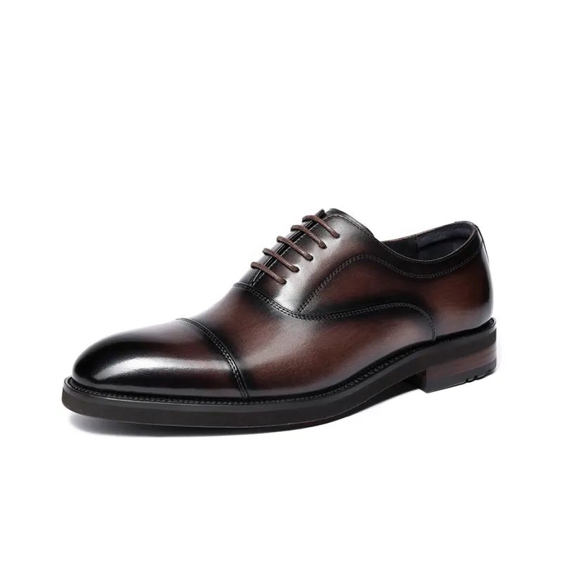 LAORENTOU Dress Shoes Men Low Top Black/Brown-6