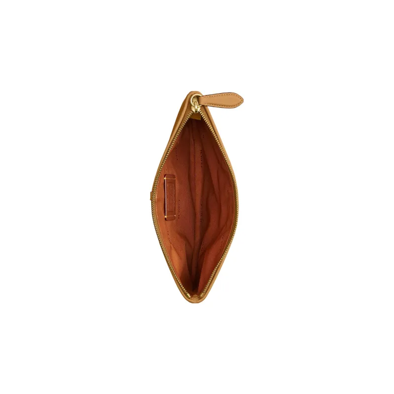 COACH Observed By Us Collaboration Pouch Glove Tanning Wrist Bag Coin Purse Clutch Large Size Women's Umber-2