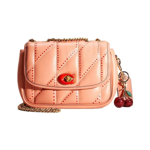 COACH Madison Leather Pillow Bag Shoulder Bag Regular Women's Coral