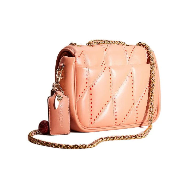 COACH Madison Leather Pillow Bag Shoulder Bag Regular Women's Coral-1