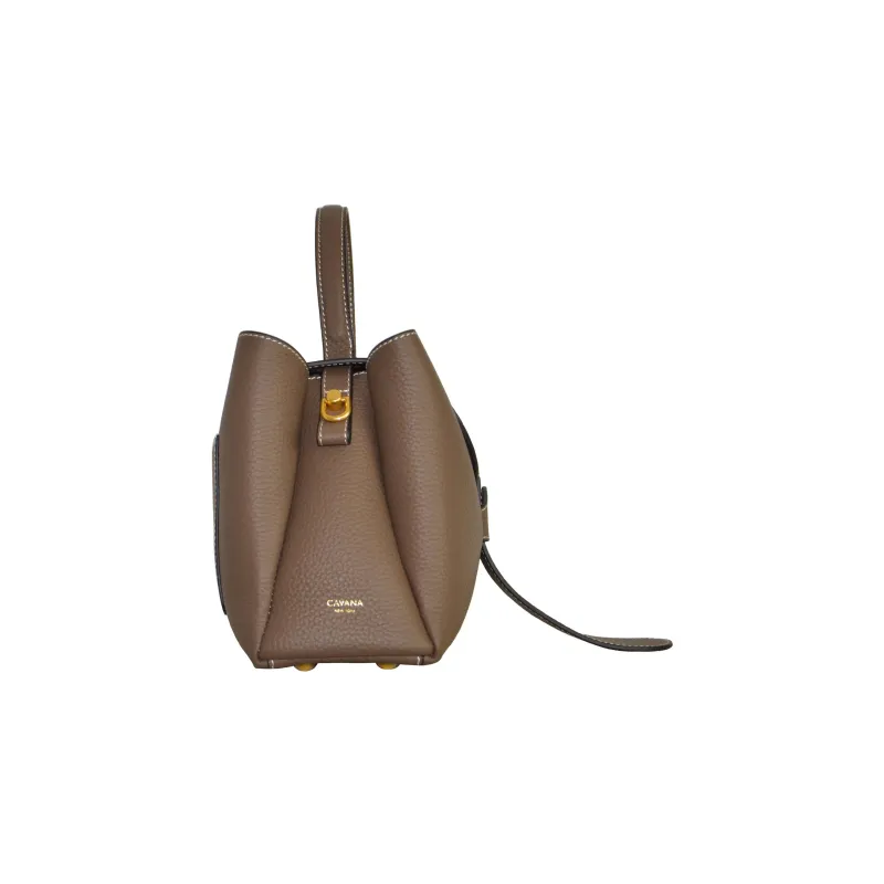CAVANA Calfskin Shoulder Bag Crossbody Bag Handbag Women's Brown-2