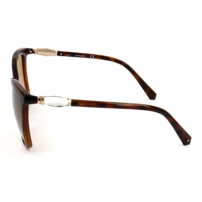 Swarovski Acetate Irregular Shape Sunglasses Women's Tortoiseshell-2