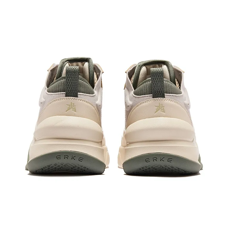 Erke Domination Awake Low Top Skateboard Shoes Men's Warm Mist Gray-3