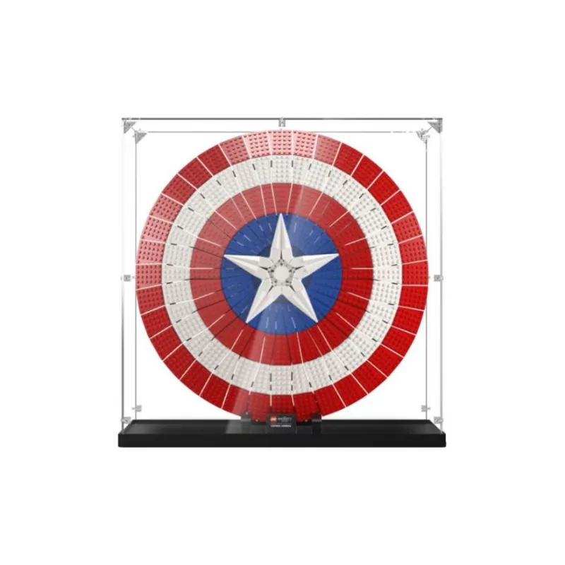 KGBOX Captain America Shield Acrylic Spray Painting Display Case Dust Cover Storage Box Model Accessories-10